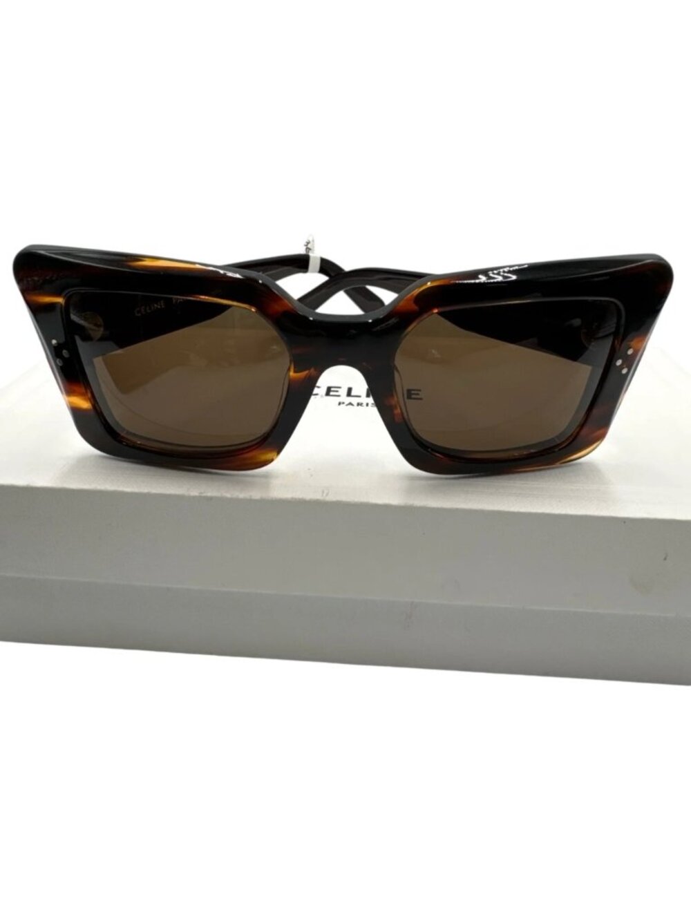 NWT Authentic CELINE Paris CL40156U 56E Havana Tortoiseshell Sunglasses